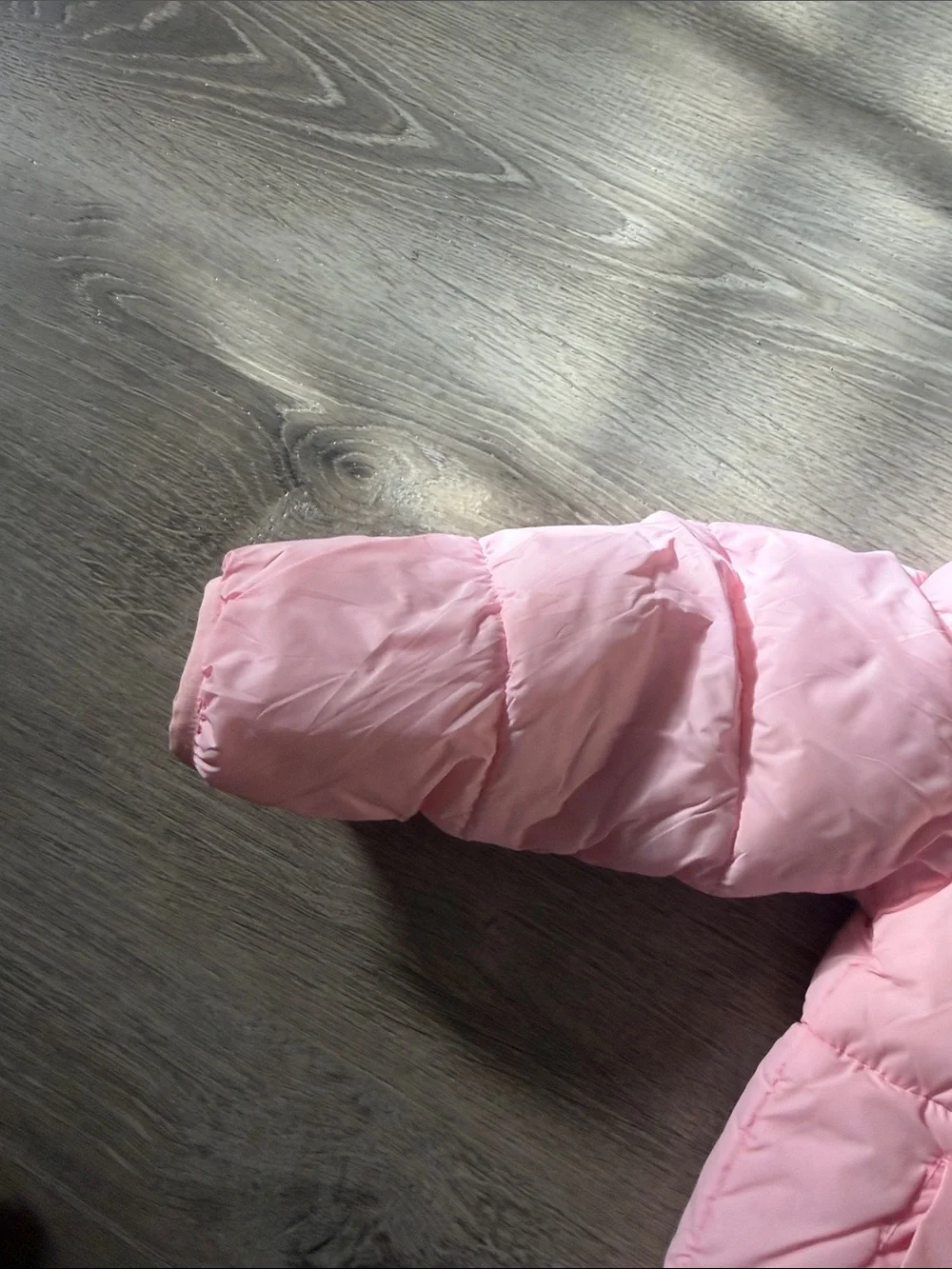 Pink Baby Bear Hooded Puffer Jacket